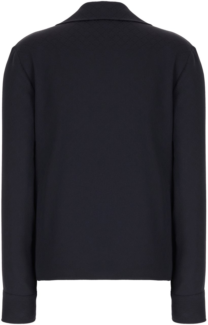 Gucci Gucci Midnight blue viscose blend blouse Blauw