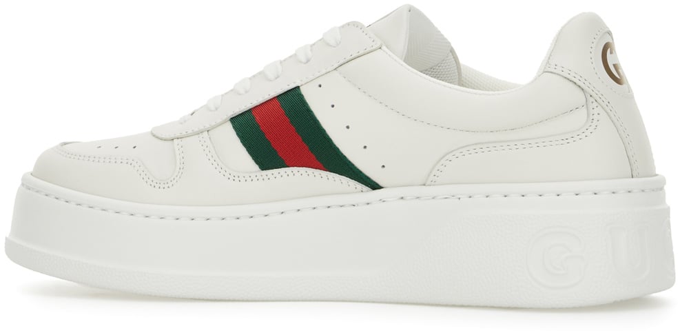 Gucci Gucci White leather sneakers Wit