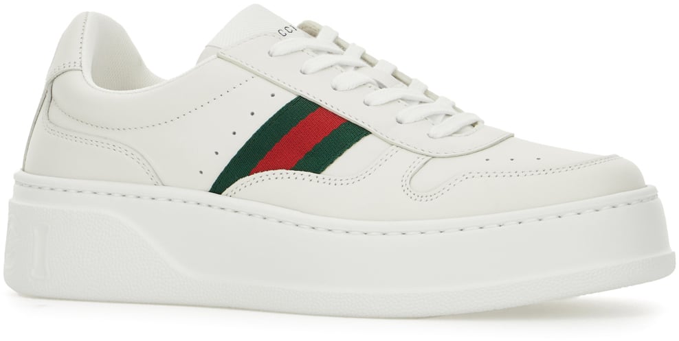 Gucci Gucci White leather sneakers Wit
