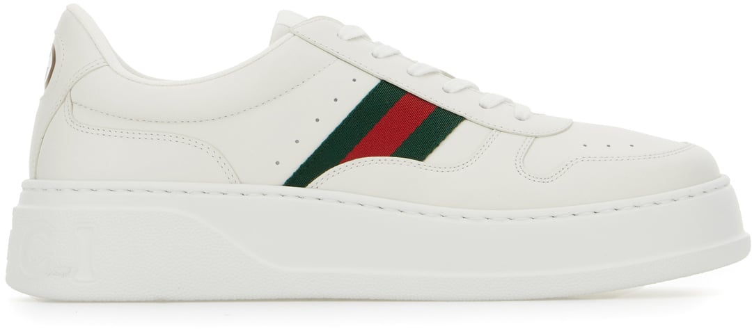 Gucci Gucci White leather sneakers Wit
