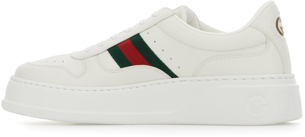Gucci Gucci White leather sneakers Wit