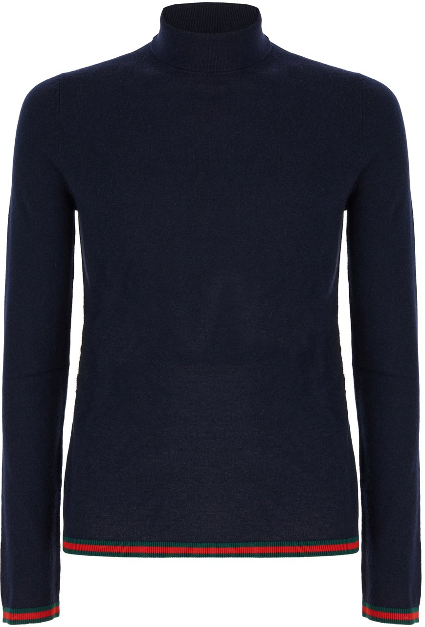 Gucci Gucci Midnight blue cashmere blend sweater Blauw