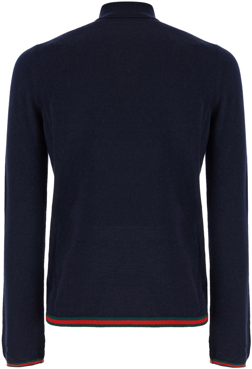 Gucci Gucci Midnight blue cashmere blend sweater Blauw