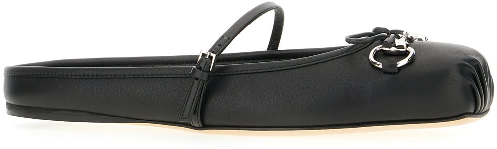 Gucci Gucci Black leather slippers Zwart