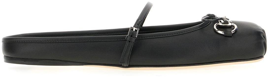 Gucci Gucci Black leather slippers Zwart