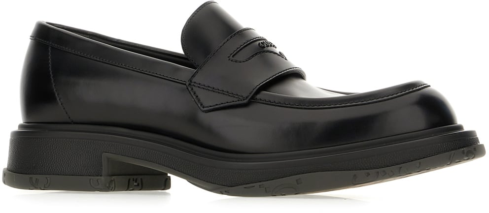 Gucci Gucci Black leather loafers Zwart