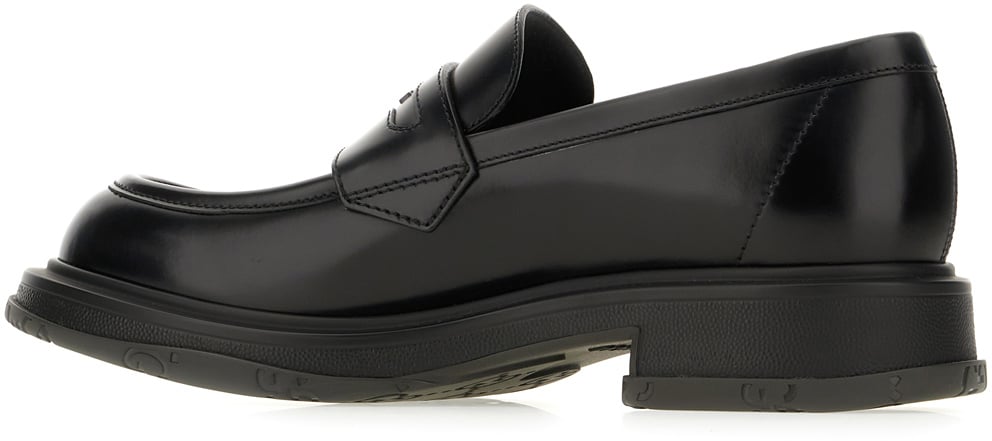 Gucci Gucci Black leather loafers Zwart