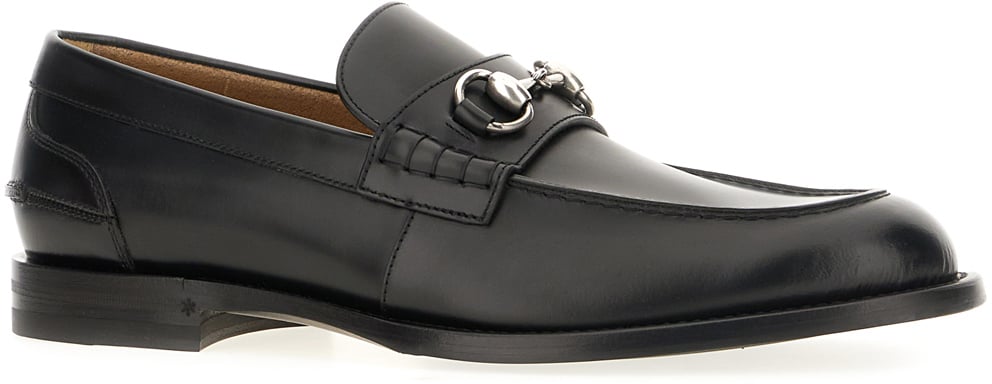 Gucci Gucci Black leather loafers Zwart