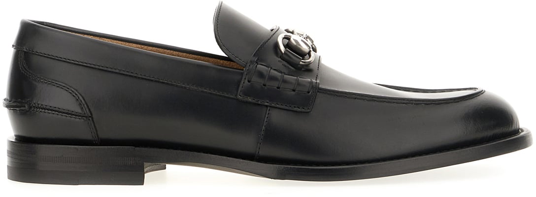 Gucci Gucci Black leather loafers Zwart