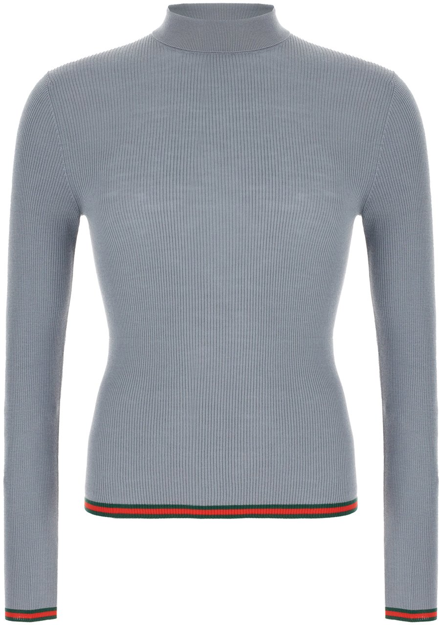 Gucci Gucci Air force blue wool sweater Blauw