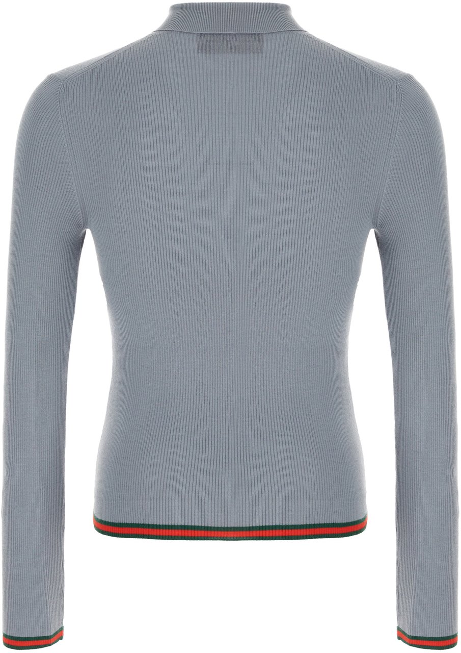 Gucci Gucci Air force blue wool sweater Blauw