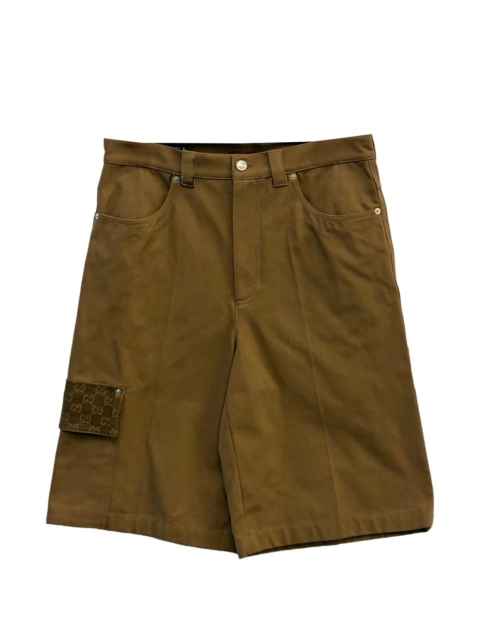 Gucci Brown Mid-Length Flap Pocket Shorts Bruin