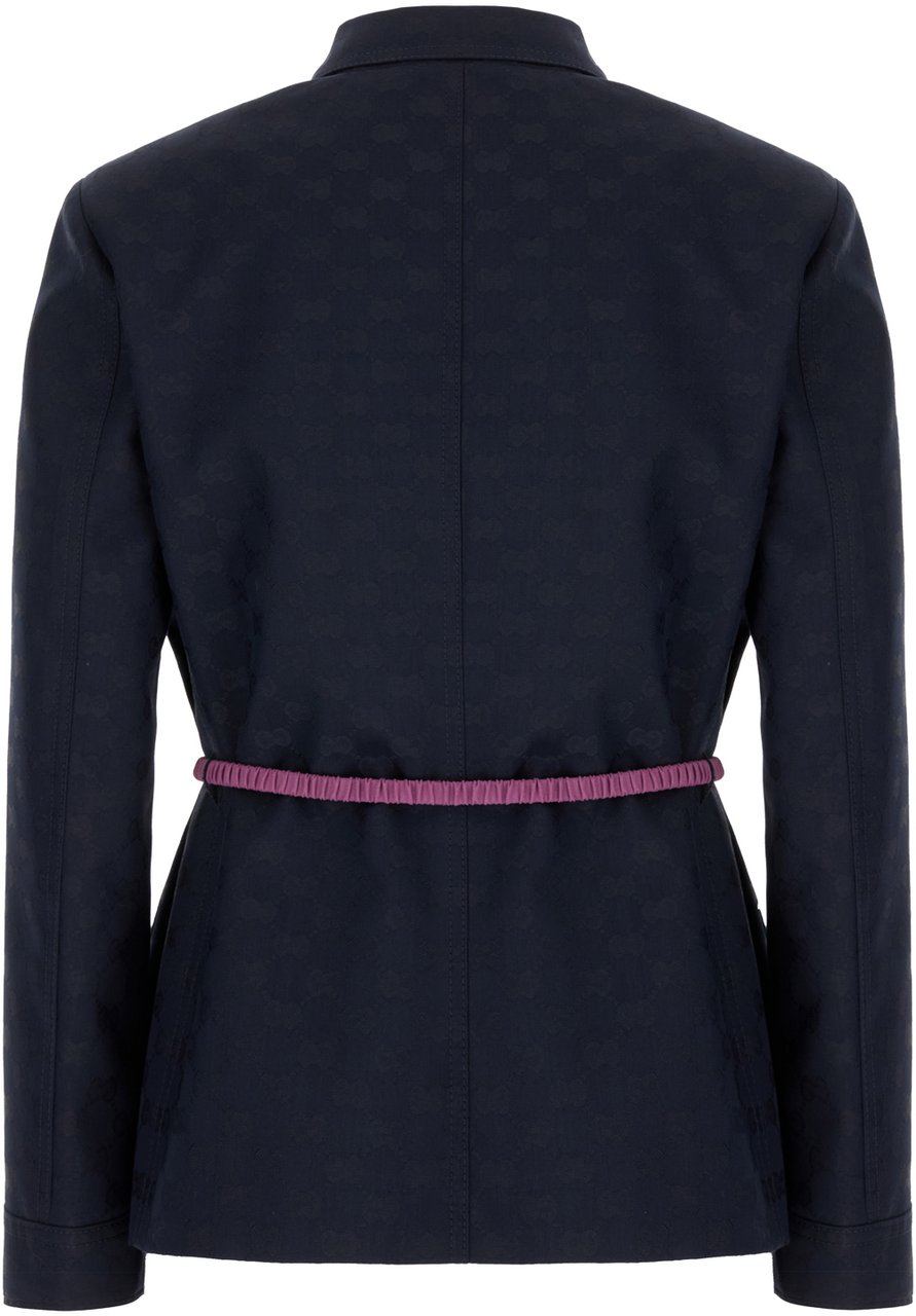 Gucci Midnight blue poliestere blend blazer Blauw