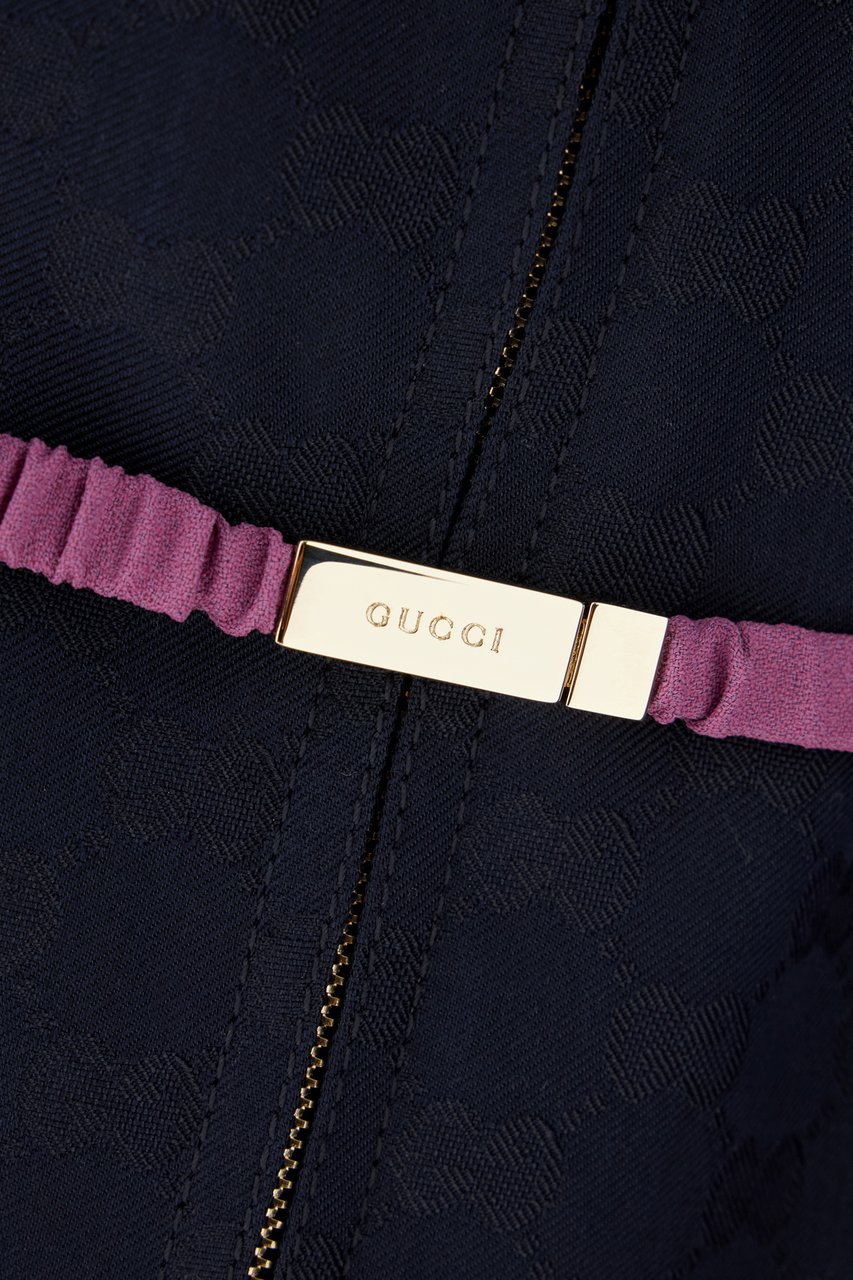 Gucci Midnight blue poliestere blend blazer Blauw