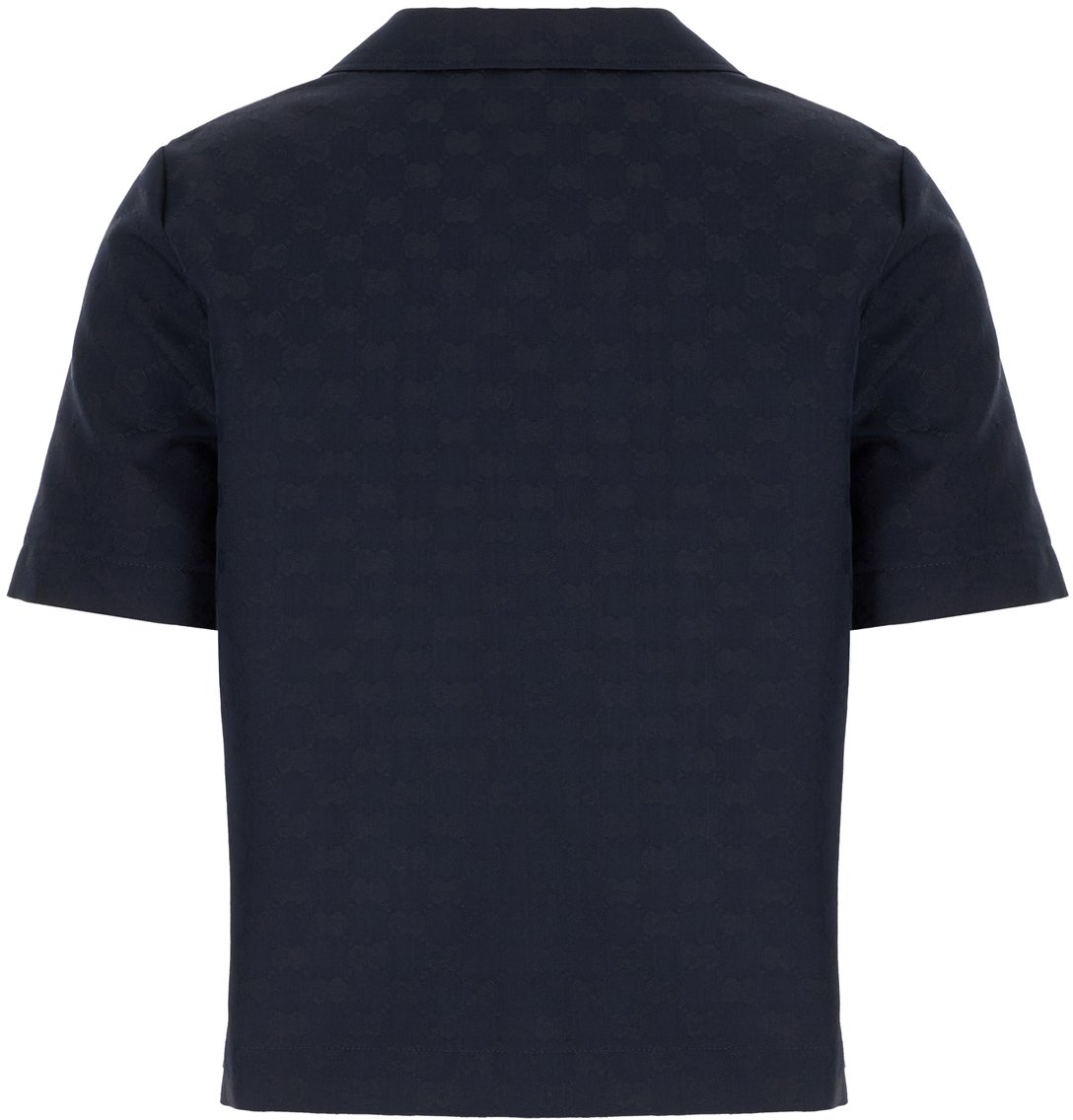 Gucci Gucci Midnight blue polyester blend t-shirt Blauw