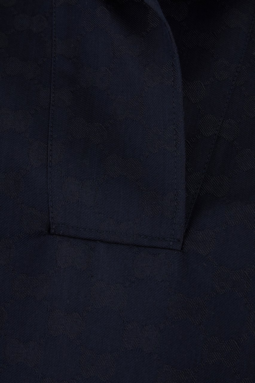 Gucci Gucci Midnight blue polyester blend t-shirt Blauw