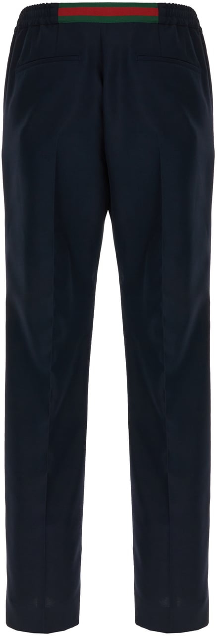 Gucci Gucci Navy blue tech panama pants Blauw