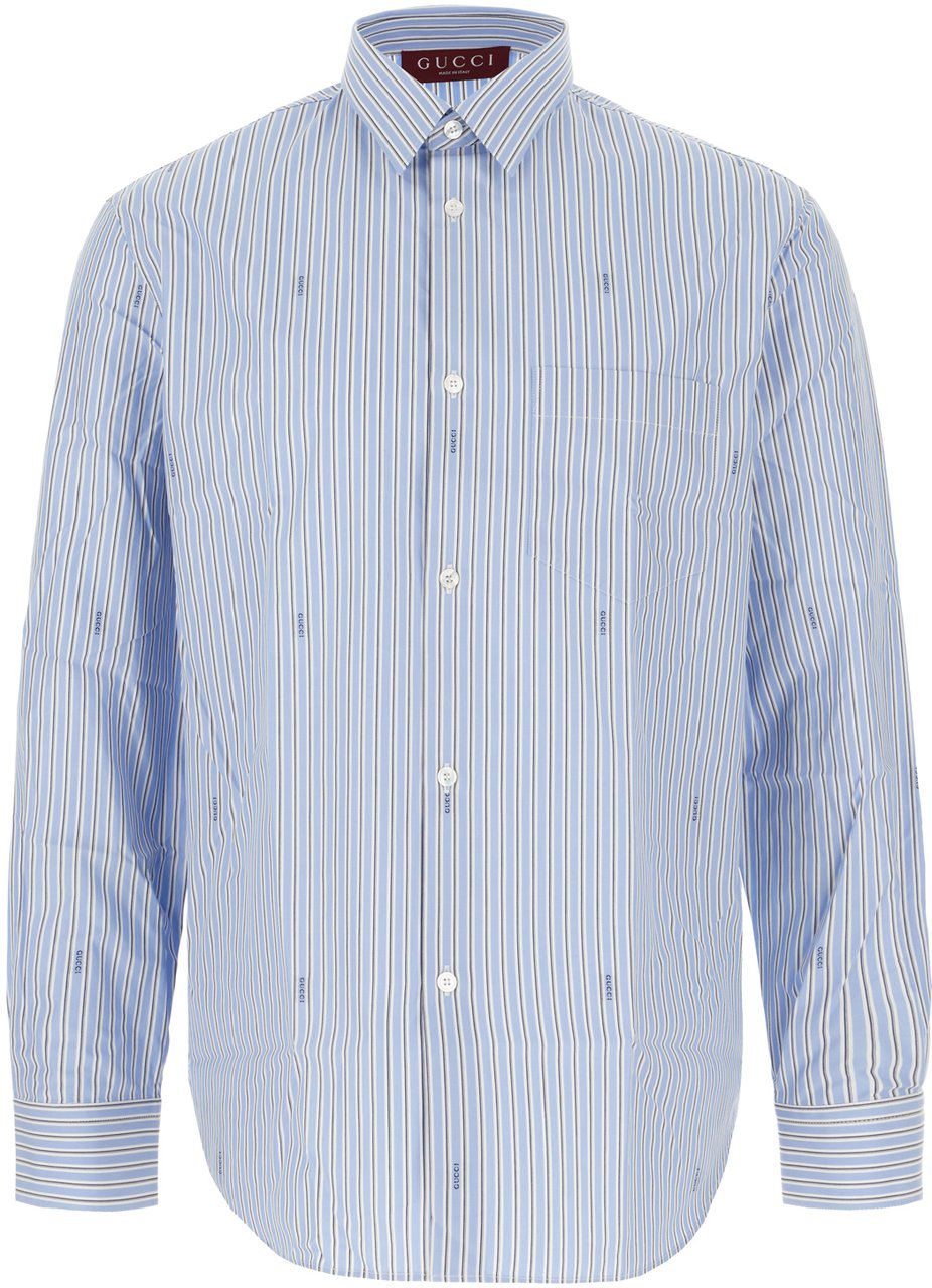 Gucci Gucci Embroidered poplin shirt Divers