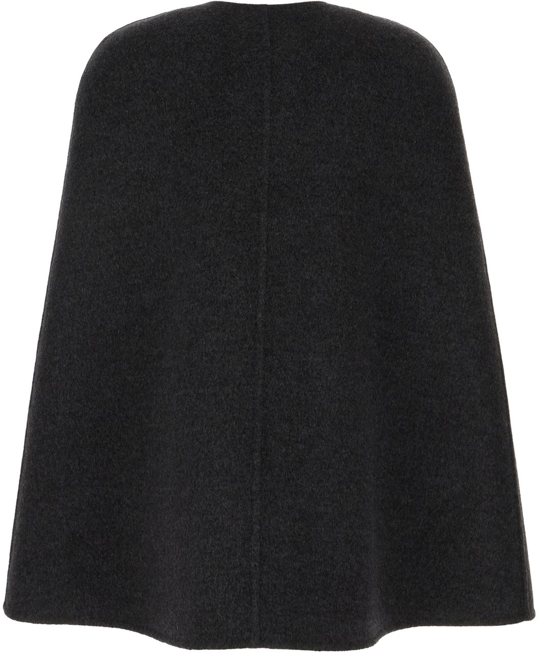 Gucci Gucci Charcoal wool blend cape Zwart