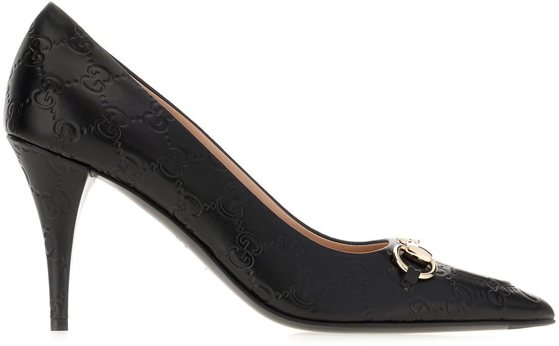 Gucci Gucci Black leather pumps Zwart