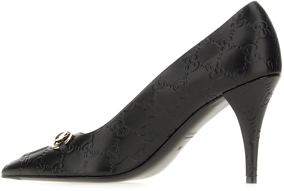 Gucci Gucci Black leather pumps Zwart