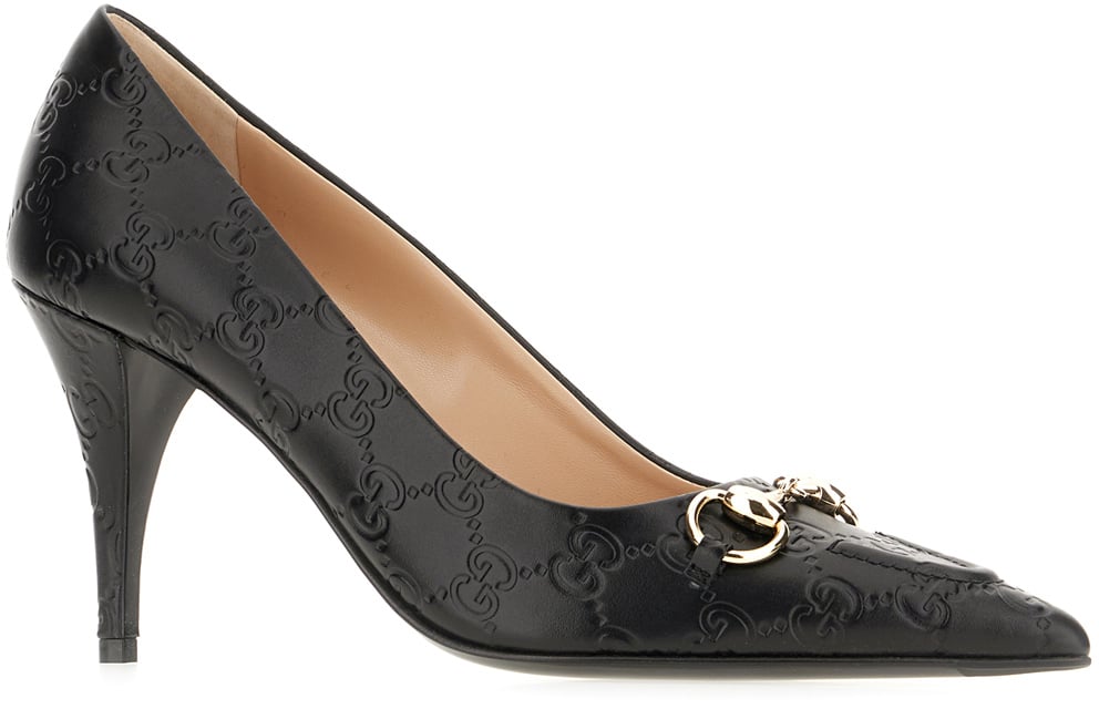 Gucci Gucci Black leather pumps Zwart