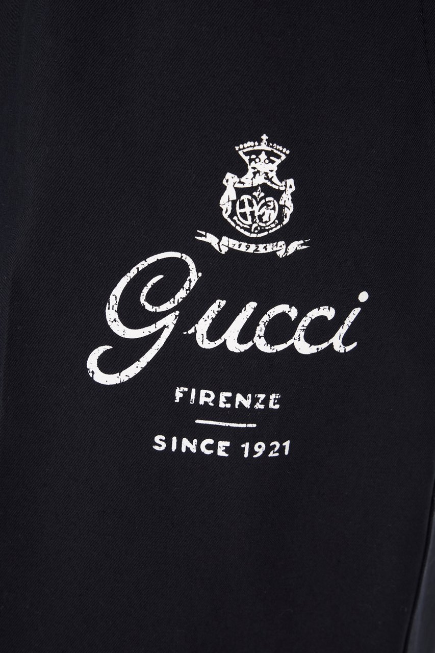 Gucci Gucci Midnight blue cotton pants Blauw