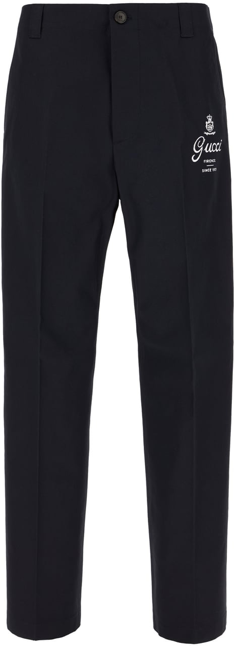 Gucci Gucci Midnight blue cotton pants Blauw