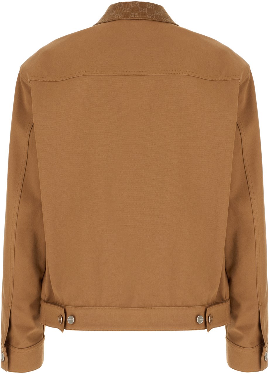 Gucci Gucci Brown cotton jacket Bruin