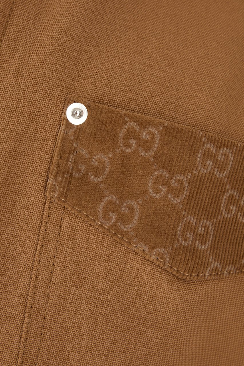 Gucci Gucci Brown cotton jacket Bruin