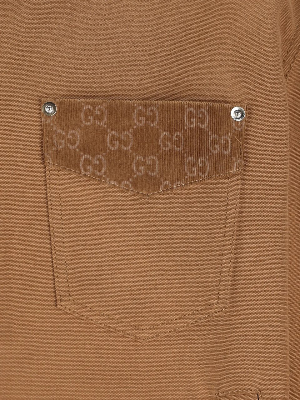 Gucci Brown Zip-Up Monogram Tailored Casual Jacket Bruin