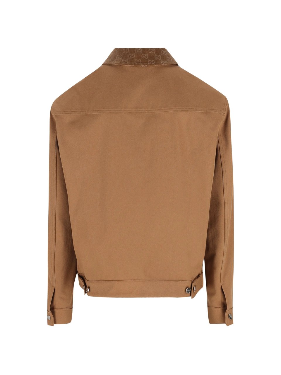Gucci Brown Zip-Up Monogram Tailored Casual Jacket Bruin