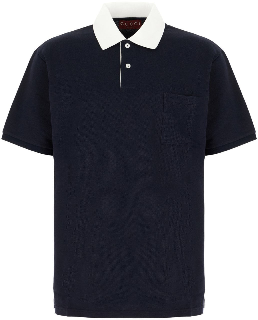 Gucci Gucci Navy blue stretch cotton polo shirt Blauw