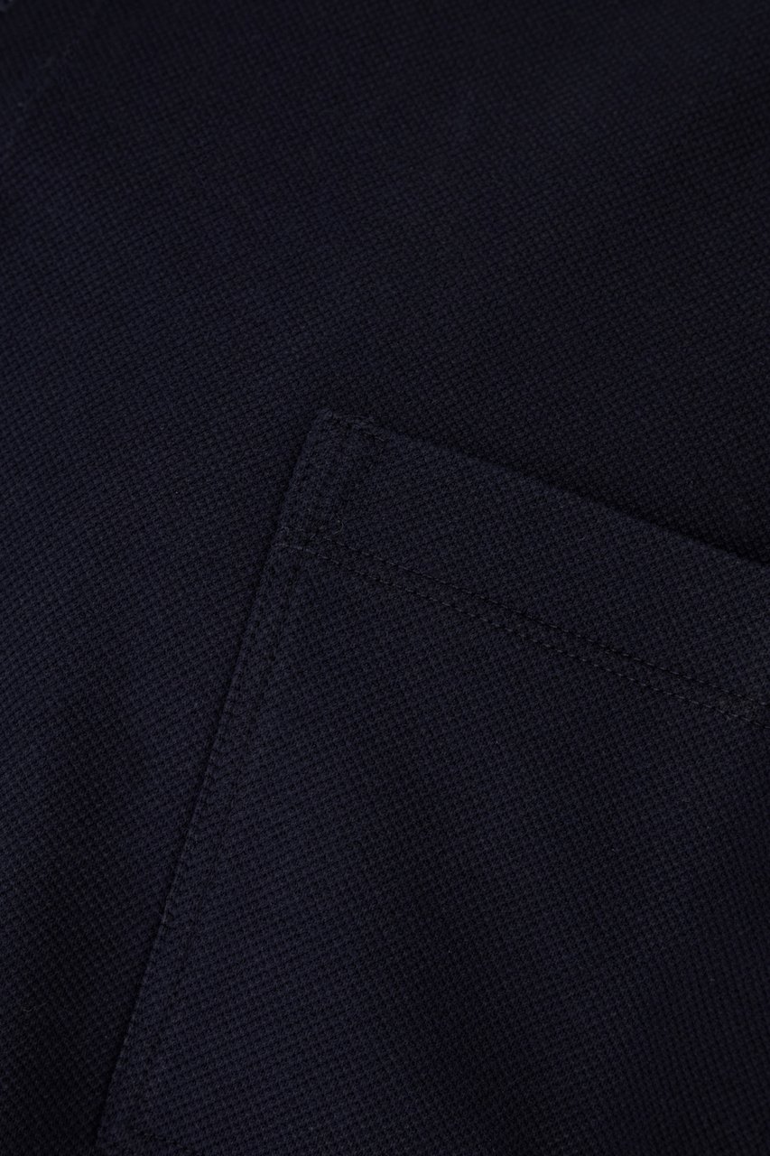 Gucci Gucci Navy blue stretch cotton polo shirt Blauw