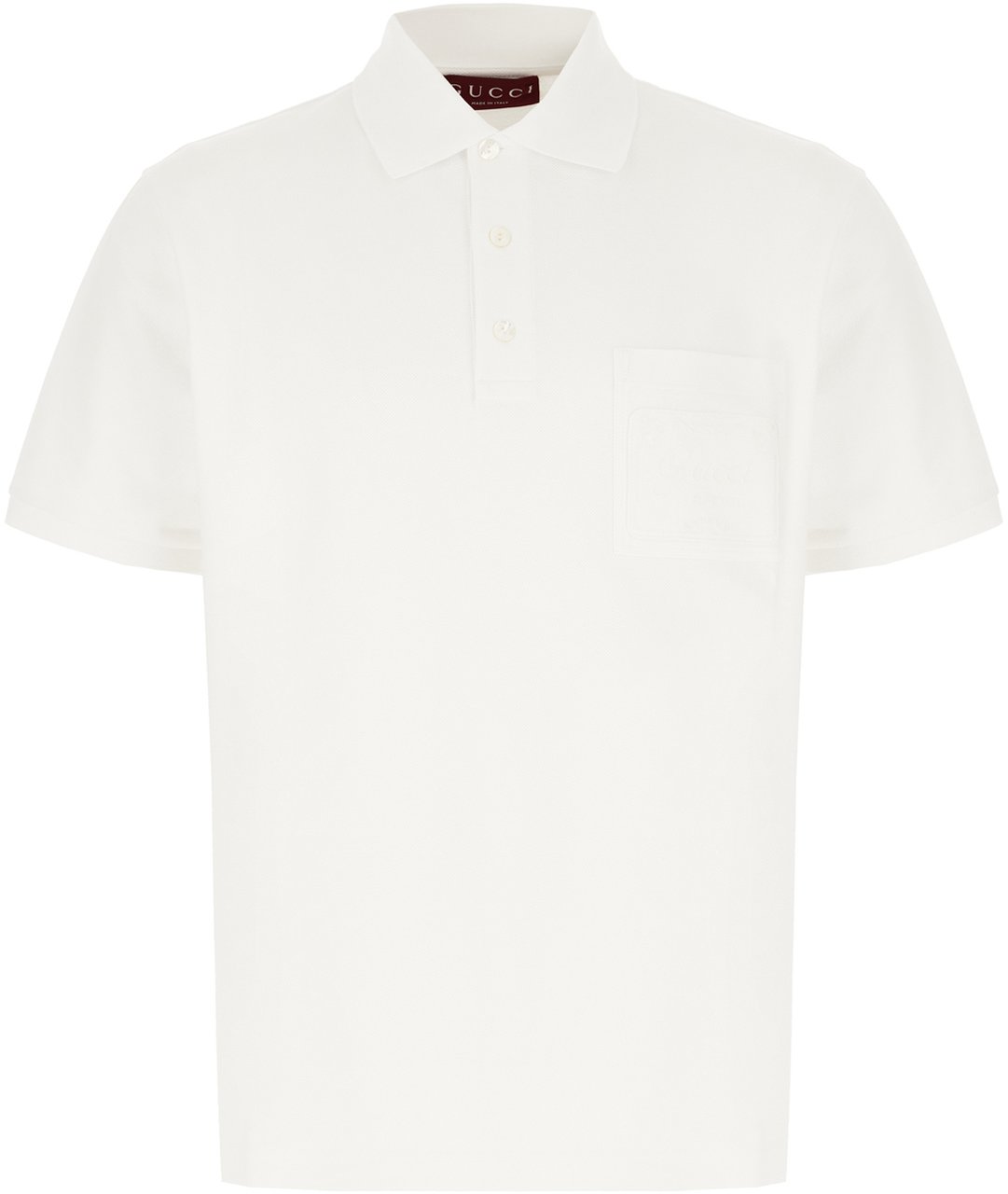 Gucci White piquet polo shirt Wit