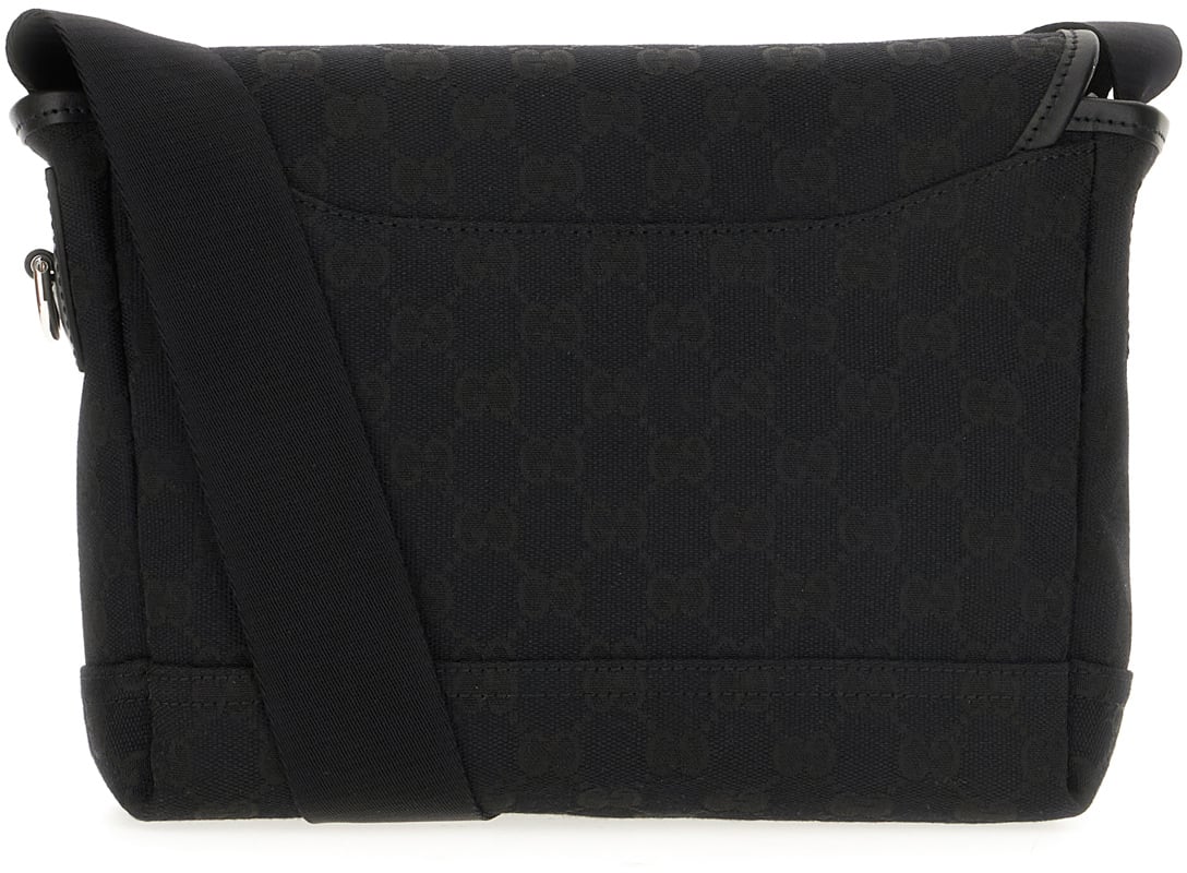 Gucci GG Supreme fabric crossbody bag Zwart