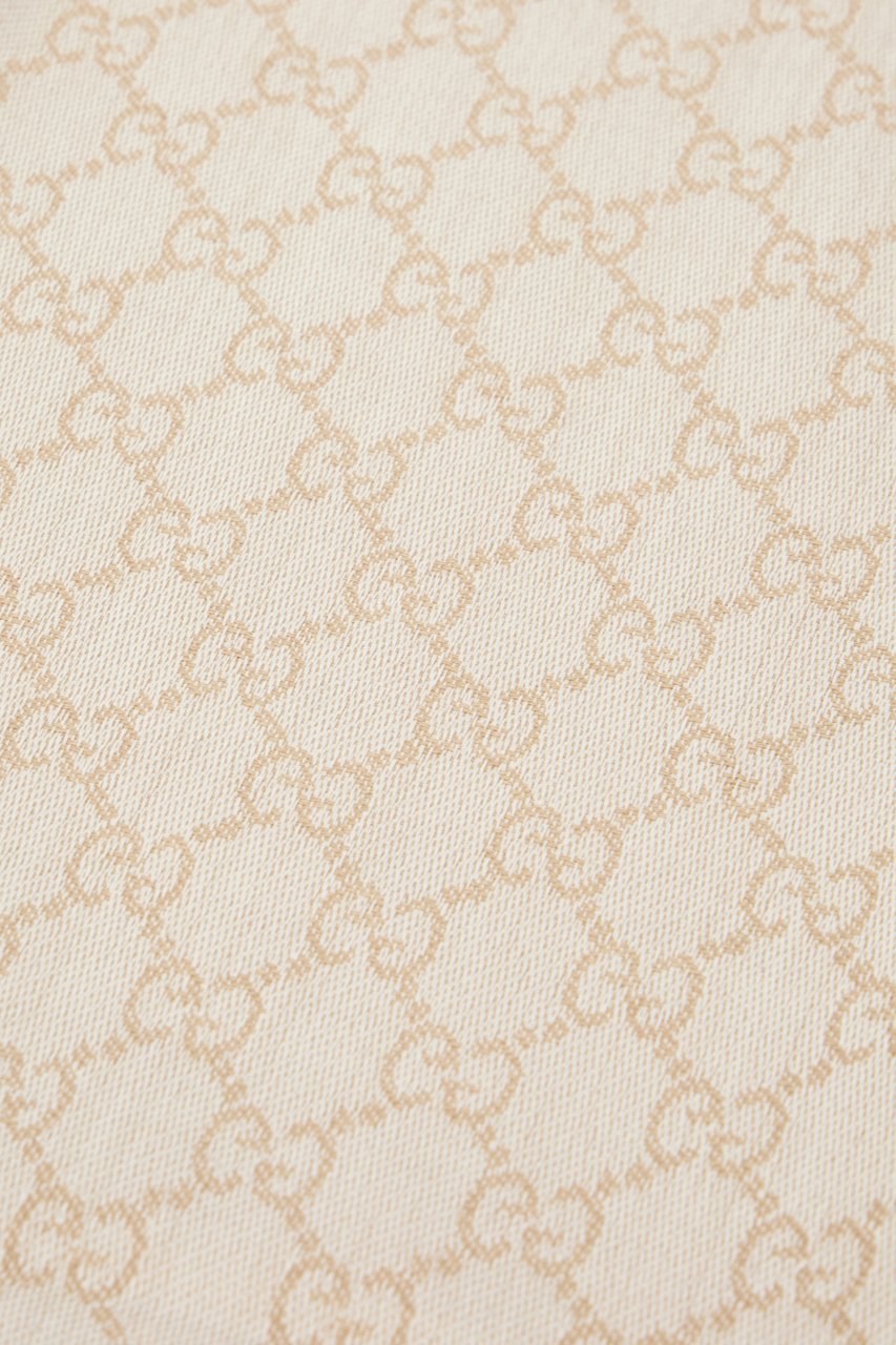 Gucci Gucci Cappuccino silk blend scarf Bruin