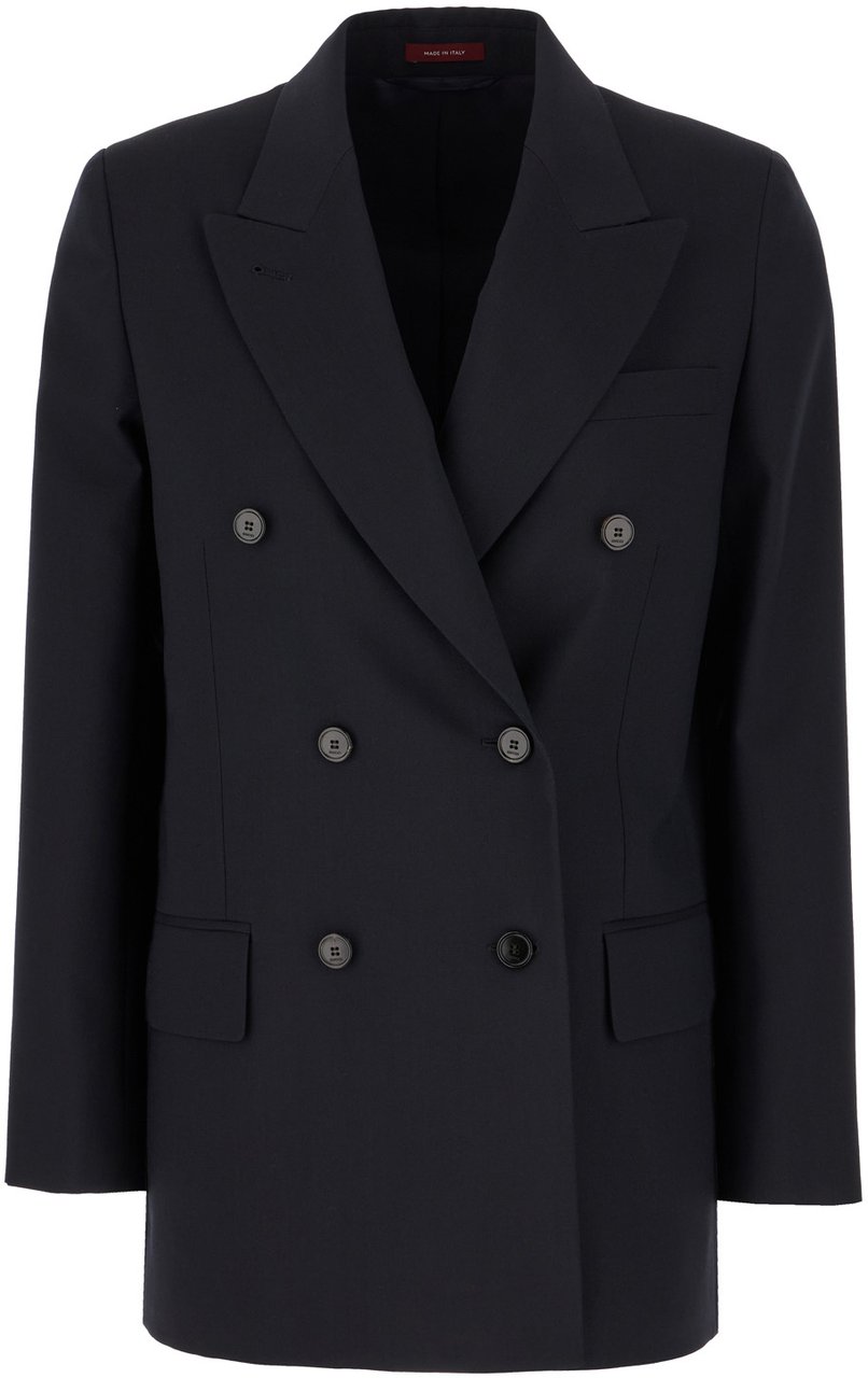 Gucci Gucci Midnight blue wool blazer Zwart