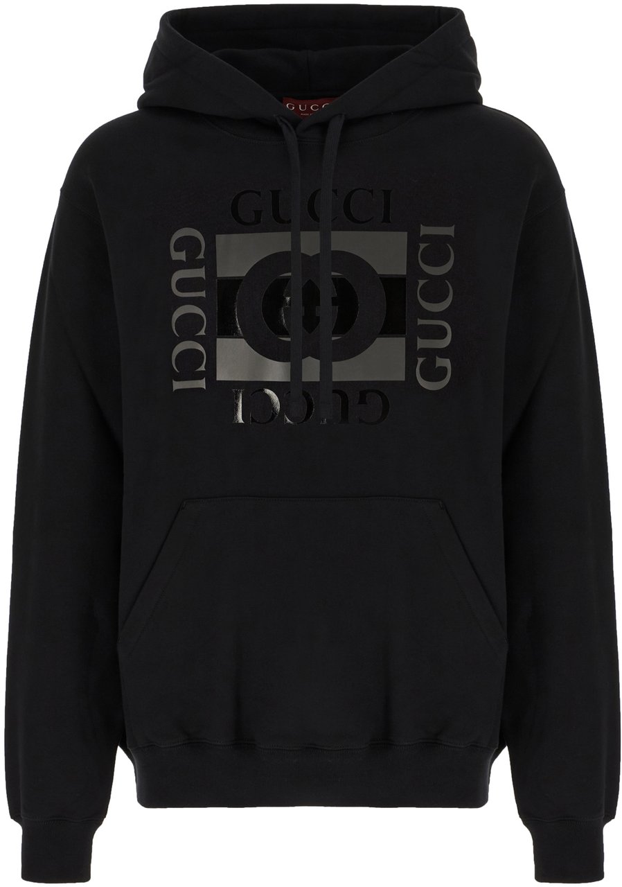 Gucci Gucci Black cotton sweatshirt Zwart