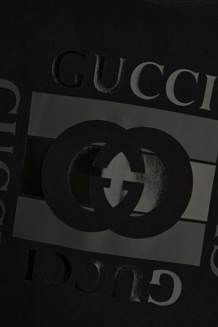 Gucci Gucci Black cotton sweatshirt Zwart