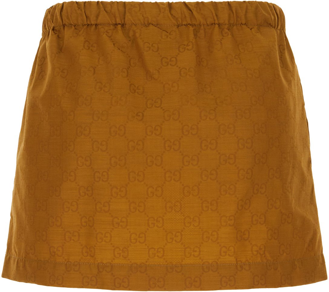 Gucci Gucci Brown nylon mini skirt Bruin