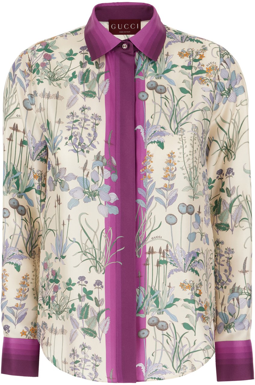 Gucci Gucci Printed silk blouse Divers