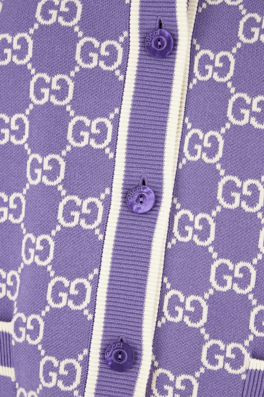 Gucci Gucci Embroidered cotton cardigan Divers