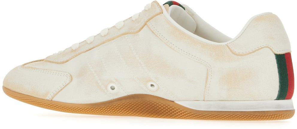 Gucci Gucci Ivory leather sneakers Neutraal
