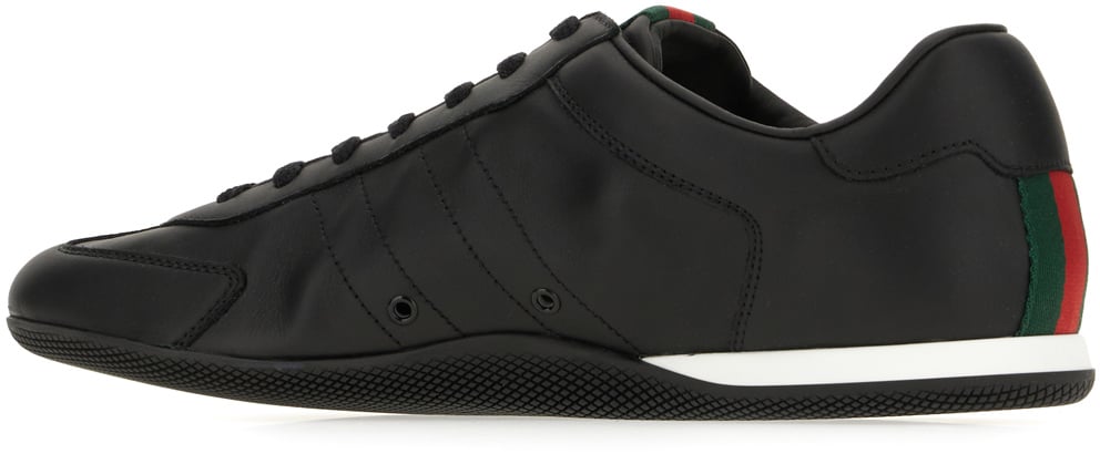 Gucci Gucci Black leather Gucci Shift sneakers Wit