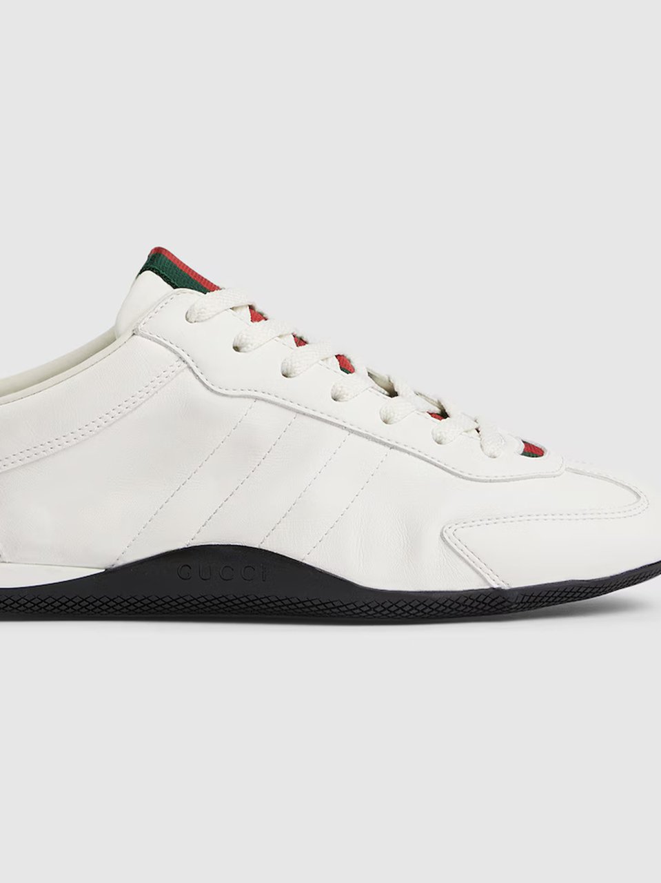 Gucci White Shift Low-Top Streamlined Sneakers Wit