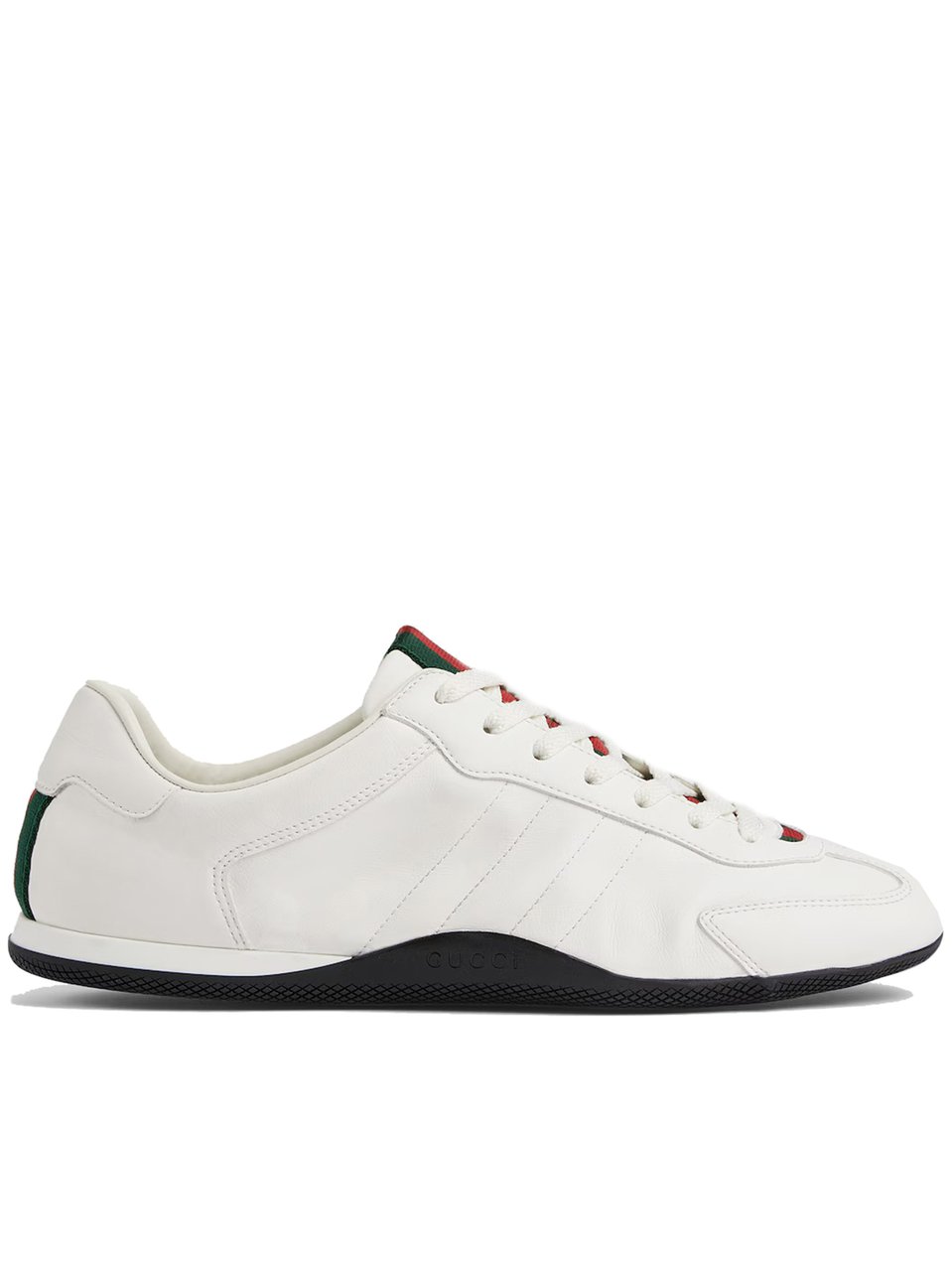 Gucci White Shift Low-Top Streamlined Sneakers Wit