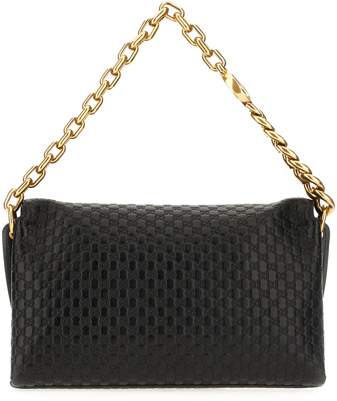 Gucci Black leather shoulder bag Zwart