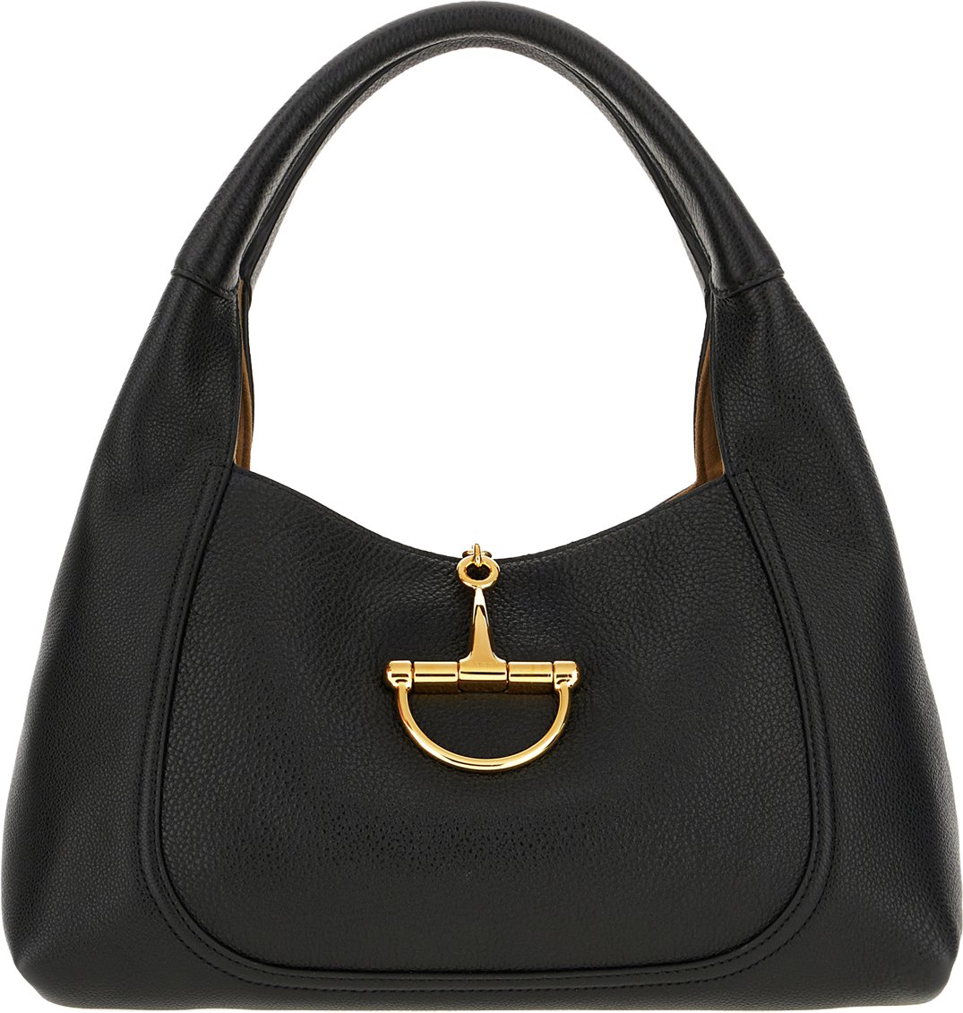 Gucci Black leather Softbit handbag Zwart