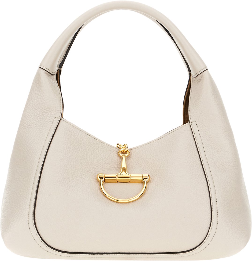Gucci Chalk leather Softbit handbag Neutraal